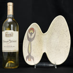 MID-CENTURY MARC BELLAIRE (1925 – 1994) ABSTRACT TRIBAL BOOMERANG SERVING DISH, 1950S, UNITED STATES, CERAMIC