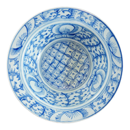 LATE 19TH CENTURY CHINESE QING PEONY SCROLL BASIN, CHINA, PORCELAIN