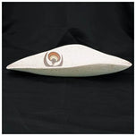 MID-CENTURY SIGNED MARC BELLAIRE (1925 – 1994) ABSTRACT TRIBAL THREE-SIDED SERVING DISH, 1950S, UNITED STATES, CERAMIC