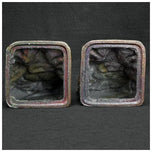 1930S DODGE WAGON WHEEL WESTERN BOOKENDS - A PAIR, UNITED STATES, COPPER FINISH