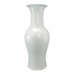 1920S JAPANESE BIANCO SOPRA BIANCO WHITE PORCELAIN VASE