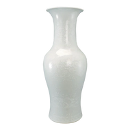 1920S JAPANESE BIANCO SOPRA BIANCO WHITE PORCELAIN VASE
