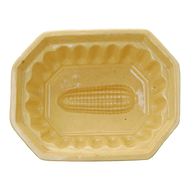 1900S YELLOW WARE FOOD MOLD WITH CORN DESIGN, 1900 - 1909, UNITED STATES, CERAMIC