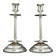 MID-CENTURY MODERN GUSTAV ERIKSSON NICKEL CANDLESTICKS, ESKILSTUNA SWEDEN - A PAIR, 1960S, CHROME