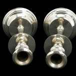 MID-CENTURY MODERN GUSTAV ERIKSSON NICKEL CANDLESTICKS, ESKILSTUNA SWEDEN - A PAIR, 1960S, CHROME