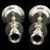 MID-CENTURY MODERN GUSTAV ERIKSSON NICKEL CANDLESTICKS, ESKILSTUNA SWEDEN - A PAIR, 1960S, CHROME