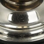 MID-CENTURY MODERN GUSTAV ERIKSSON NICKEL CANDLESTICKS, ESKILSTUNA SWEDEN - A PAIR, 1960S, CHROME