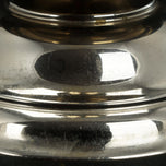 MID-CENTURY MODERN GUSTAV ERIKSSON NICKEL CANDLESTICKS, ESKILSTUNA SWEDEN - A PAIR, 1960S, CHROME