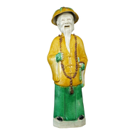 1900S LATE QING/REPUBLIC CHINESE MANDARIN ELDERLY MAN PORCELAIN FIGURE, 1900 - 1909, CHINA, PAINT