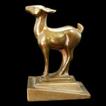 1934 SINGLE DECO FRANKART DOE BOOKEND IN GRAY METAL, 1930S, UNITED STATES
