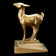 1934 SINGLE DECO FRANKART DOE BOOKEND IN GRAY METAL, 1930S, UNITED STATES