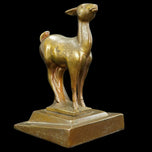 1934 SINGLE DECO FRANKART DOE BOOKEND IN GRAY METAL, 1930S, UNITED STATES