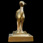 1934 SINGLE DECO FRANKART DOE BOOKEND IN GRAY METAL, 1930S, UNITED STATES