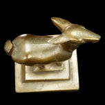 1934 SINGLE DECO FRANKART DOE BOOKEND IN GRAY METAL, 1930S, UNITED STATES