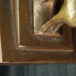 1934 SINGLE DECO FRANKART DOE BOOKEND IN GRAY METAL, 1930S, UNITED STATES
