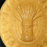 1900S VICTORIAN YELLOW CERAMIC WHEAT SHEAF FOOD MOLD, 1900 - 1909, UNITED STATES