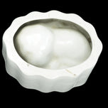 VICTORIAN FOOD MOLD SMALL WITH LION DESIGN, LATE 19TH CENTURY, UNITED STATES, IRONSTONE