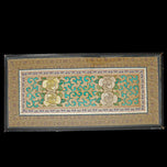 CHINESE REPUBLIC ERA SILK ROSE ROBE SLEEVE BANDS FRAMED 1920’S, 1920S, CHINA