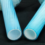 PAIR VICTORIAN CASED DIAMOND QUILTED SATIN GLASS VASES, LATE 19TH CENTURY, UNITED STATES