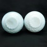 PAIR VICTORIAN CASED DIAMOND QUILTED SATIN GLASS VASES, LATE 19TH CENTURY, UNITED STATES