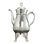 LARGE VICTORIAN SILVER PLATE COFFEE POT CIRCA 1870, LATE 19TH CENTURY, UNITED STATES, SILVER FINISH
