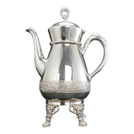 LARGE VICTORIAN SILVER PLATE COFFEE POT CIRCA 1870, LATE 19TH CENTURY, UNITED STATES, SILVER FINISH