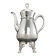 LARGE VICTORIAN SILVER PLATE COFFEE POT CIRCA 1870, LATE 19TH CENTURY, UNITED STATES, SILVER FINISH