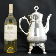 LARGE VICTORIAN SILVER PLATE COFFEE POT CIRCA 1870, LATE 19TH CENTURY, UNITED STATES, SILVER FINISH