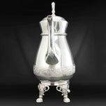 LARGE VICTORIAN SILVER PLATE COFFEE POT CIRCA 1870, LATE 19TH CENTURY, UNITED STATES, SILVER FINISH
