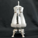 LARGE VICTORIAN SILVER PLATE COFFEE POT CIRCA 1870, LATE 19TH CENTURY, UNITED STATES, SILVER FINISH