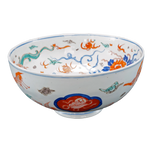 JAPANESE IMARI BOWL FOO LION DESIGN CIRCA 1900, 1900 - 1909, PORCELAIN