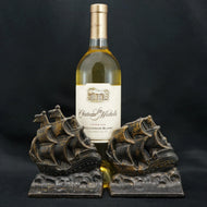 PAIR OF SAILING SHIP CAST IRON BOOKENDS VERONA CIRCA 1925, 1920S, UNITED STATES
