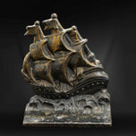 PAIR OF SAILING SHIP CAST IRON BOOKENDS VERONA CIRCA 1925, 1920S, UNITED STATES