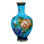 JAPANESE TAISHO/SHOWA GINBARI FLORAL VASE C 1920, 1920S, ENAMEL