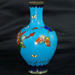 JAPANESE TAISHO/SHOWA GINBARI FLORAL VASE C 1920, 1920S, ENAMEL