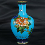 JAPANESE TAISHO/SHOWA GINBARI FLORAL VASE C 1920, 1920S, ENAMEL