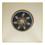 FRAMED EMBROIDERED CHINESE SILK HAT APPLIQUE REPUBLIC, EARLY 20TH CENTURY
