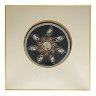FRAMED EMBROIDERED CHINESE SILK HAT APPLIQUE REPUBLIC, EARLY 20TH CENTURY