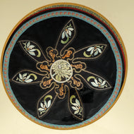 FRAMED EMBROIDERED CHINESE SILK HAT APPLIQUE REPUBLIC, EARLY 20TH CENTURY