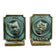 PAIR OF MID CENTURY COMEDY AND DRAMA ISRAELI DAYAGI BROTHERS BRONZE BOOKENDS CIRCA 1960, 1960S, VERDIGRIS BRONZE FINISH