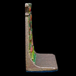 TUTMANIA SPHINX PROFILE POLYCHROME CAST IRON BOOKEND CIRCA 1926, 1920S, UNITED STATES