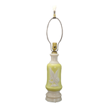 ALADDIN ALACITE GLASS LAMP WITH ALACITE FINIAL, 1940S, UNITED STATES