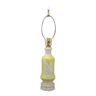 ALADDIN ALACITE GLASS LAMP WITH ALACITE FINIAL, 1940S, UNITED STATES