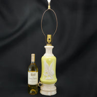 ALADDIN ALACITE GLASS LAMP WITH ALACITE FINIAL, 1940S, UNITED STATES