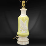 ALADDIN ALACITE GLASS LAMP WITH ALACITE FINIAL, 1940S, UNITED STATES