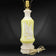 ALADDIN ALACITE GLASS LAMP WITH ALACITE FINIAL, 1940S, UNITED STATES