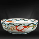 LARGE JAPANESE IMARI BOWL DEER DESIGN MEIJI PERIOD 19TH CENTURY, LATE 19TH CENTURY, PORCELAIN