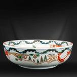 LARGE JAPANESE IMARI BOWL DEER DESIGN MEIJI PERIOD 19TH CENTURY, LATE 19TH CENTURY, PORCELAIN