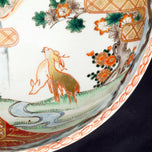 LARGE JAPANESE IMARI BOWL DEER DESIGN MEIJI PERIOD 19TH CENTURY, LATE 19TH CENTURY, PORCELAIN