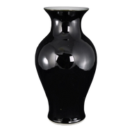 CHINESE MIRROR BLACK VASE REPUBLIC PERIOD, EARLY 20TH CENTURY, CHINA, PORCELAIN